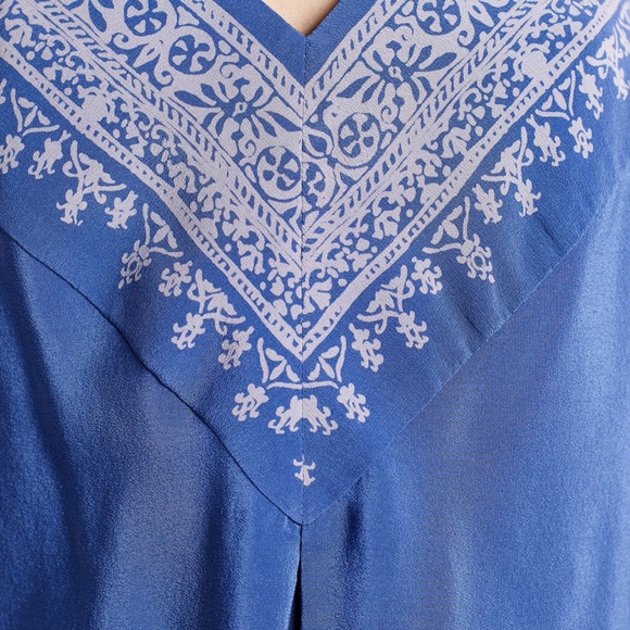 Anthropologie MOONSET TANK - Blue Silk - Sz 2 NWT! - Picture 4 of 4