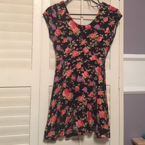 Floral dress with deep back. Retails for $20