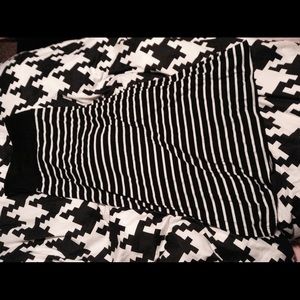 Black and white maxi skirt dress