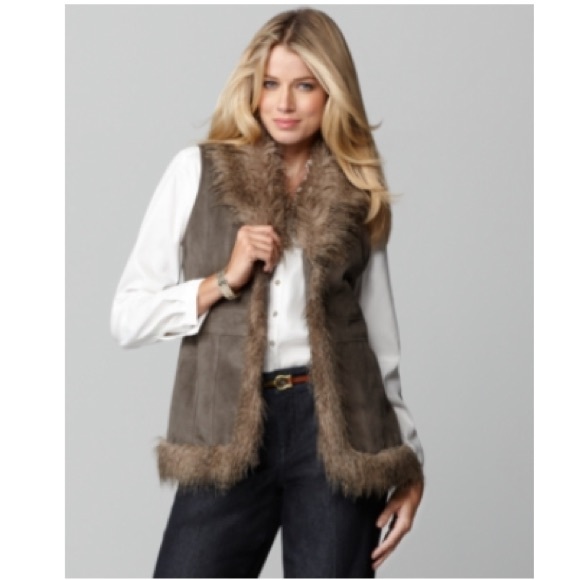 Olive Faux Suede Vest