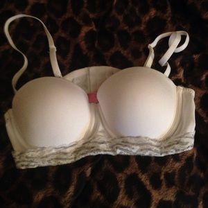 White semi push up bra 38B