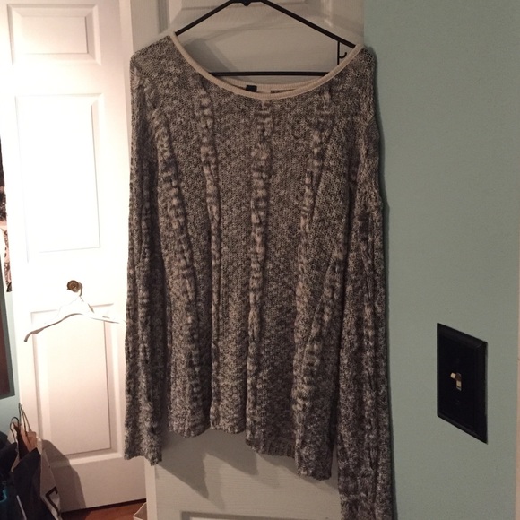 Gray and cream sweater