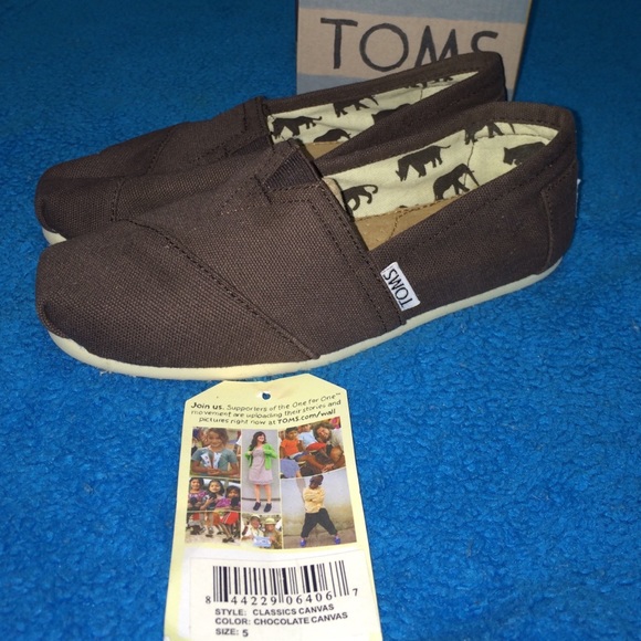 Chocolate Canvas Toms