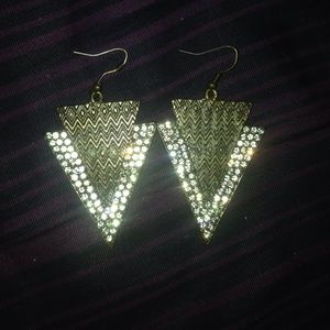 Triangular drop earrings