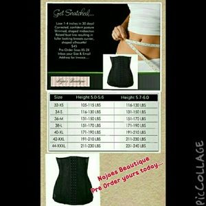 Small waist cincher