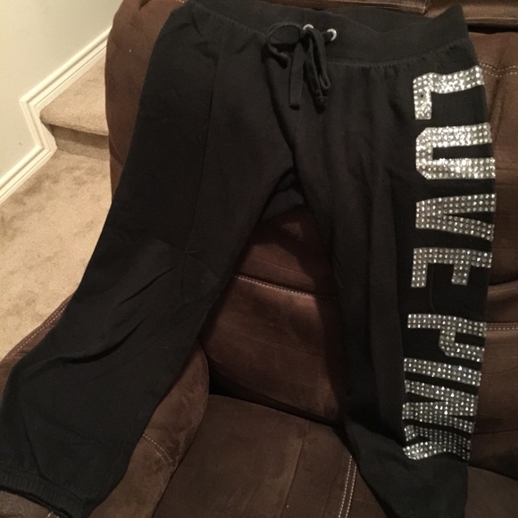 Ladies PINK Victoria Secret sweat pants size small