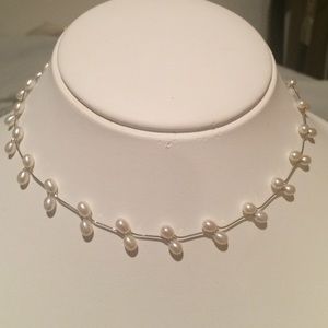 Fresh Water Pearl and 14k white gold necklace