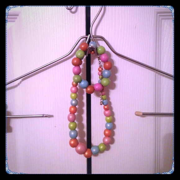 Cute multi colored necklace and bracelet
