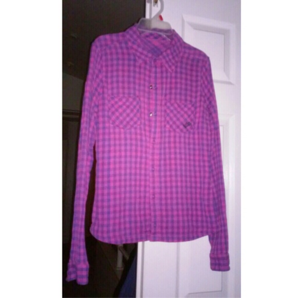 Billabong purple and pink flannel