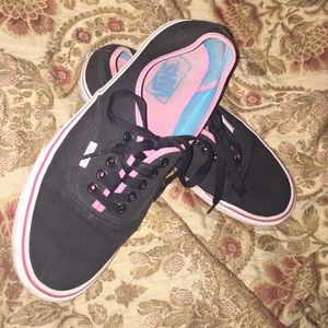 Black and pink vans