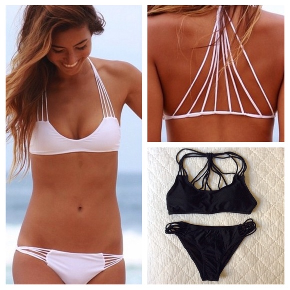 NEW Arrival! Black Strappy Bikini Swimsuit