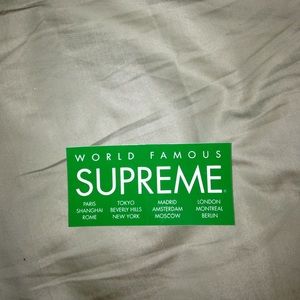 Supreme Green International sticker