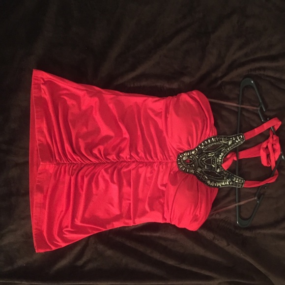 Red Halter Top