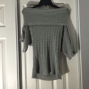 off the shoulder knit sweater