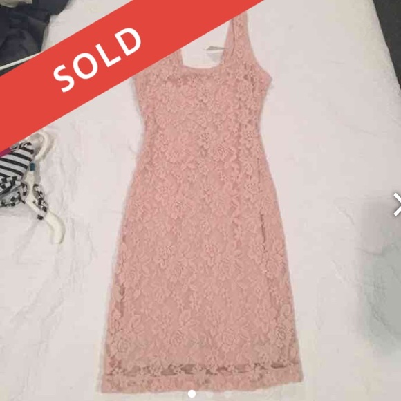 Love fire lace blush dress