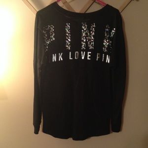 Victoria's Secret black long sleeve top