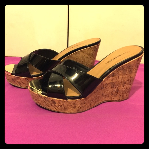 Black Wedges - size 8.5