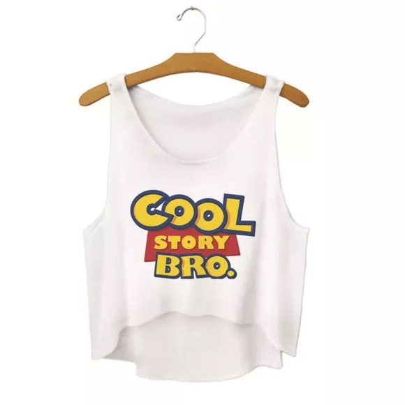 White tank cool story bro toy story crop