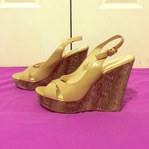 Nine West Tan Wedges - size 8