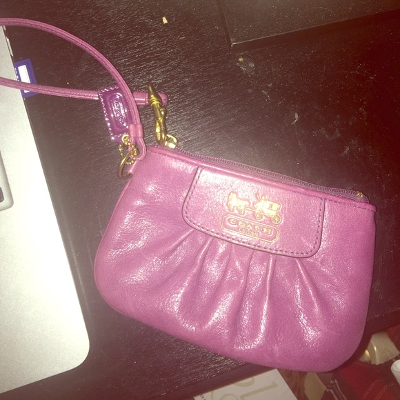 authentic coach wristlet, small