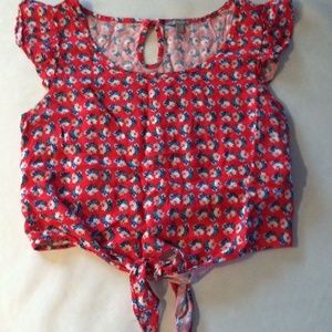 Charlotte Russe Floral Crop Top