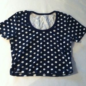 American Apparel Polka Dot Crop Top