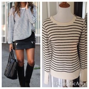 ✨Ivory & Black striped sweater