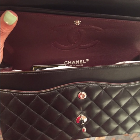 Sold on 🅿️🅿️ Chanel med flap bag lambskin SHW - Picture 2 of 3