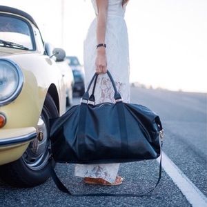 Oversized black weekend duffel