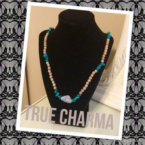 True Charma one of a kind palm wood & turq.  neck