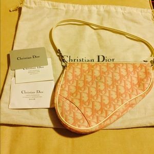 Authentic Christian Dior Pink Saddle Bag