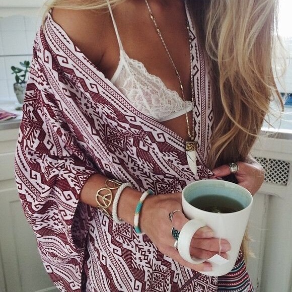 Arnhem Tops - Arnhem Wattlebird Kimono