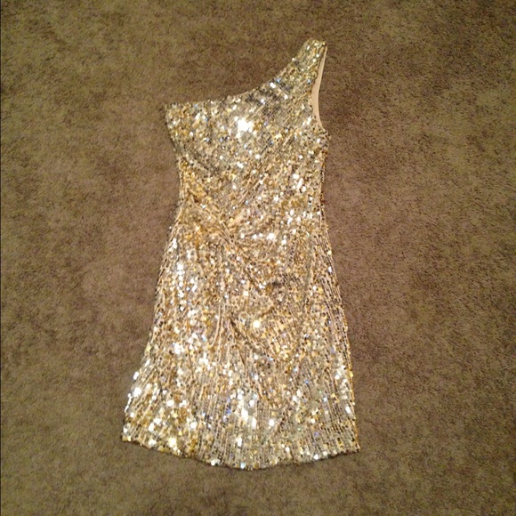 Deb Dresses & Skirts - Gold Sequin Dress