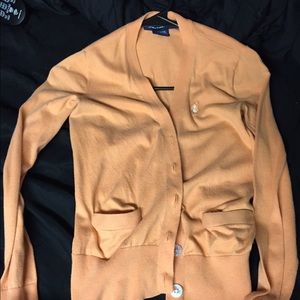 Orange polo Ralph Lauren cardigan