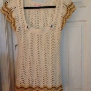 Charlotte Ronson crochet sweater hippie 70's style