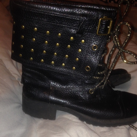 Studded combat boots