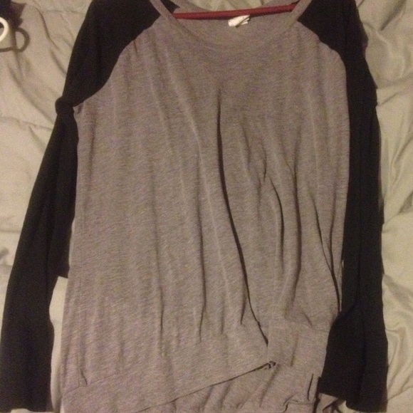 Victoria Secret black & gray long sleeve top