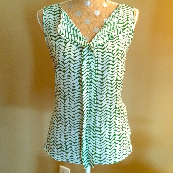 Green &white blouse