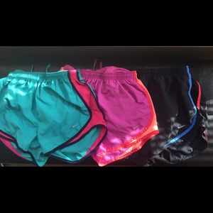 Nike dri-fit running shorts 3 pair - size small