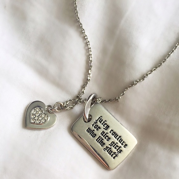 Juicy Couture Jewelry - NWOT Juicy Couture Nice Girls Dog Tag Necklace