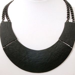 All black necklace really cute