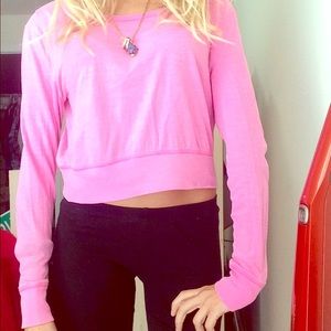 VS pink long sleeve crop! XSMALL!