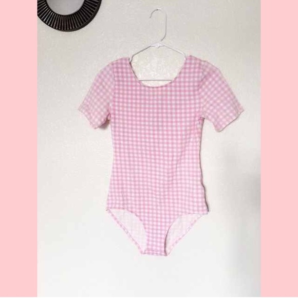 🍥H&M Pink Gingham Body Suit 🍥