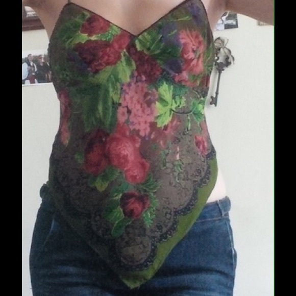 A.B.S. By Allen Schwartz Tops - FINAL SALE!!! Spanish rose floral crop top by ABS