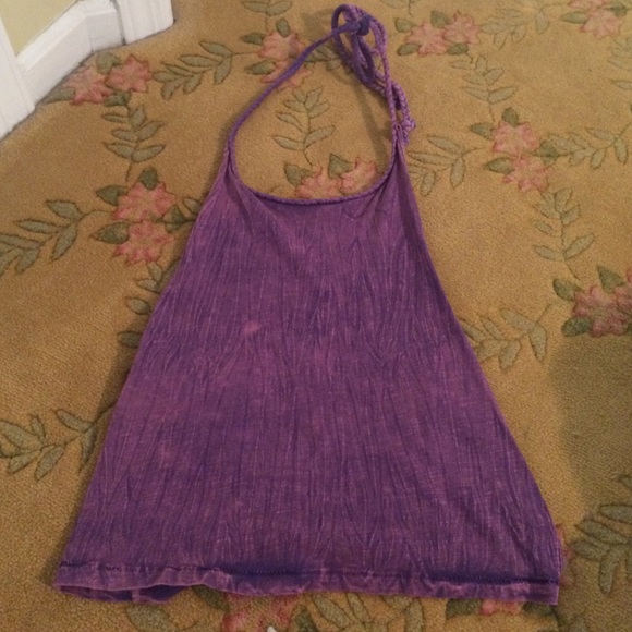 ECOTE SIZE LARGE PURPLE HALTER TOP