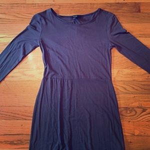 Long Sleeved Grey Maxi Dress