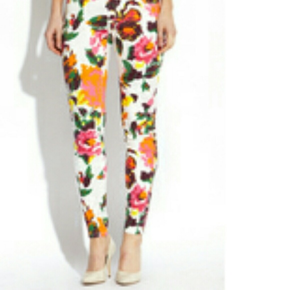 Puzzle Denim Floral Print Skinny Jean - Picture 1 of 1