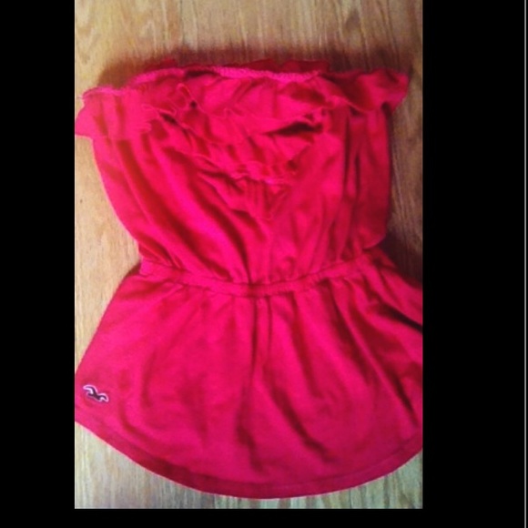 Pink strapless Holister top 💗