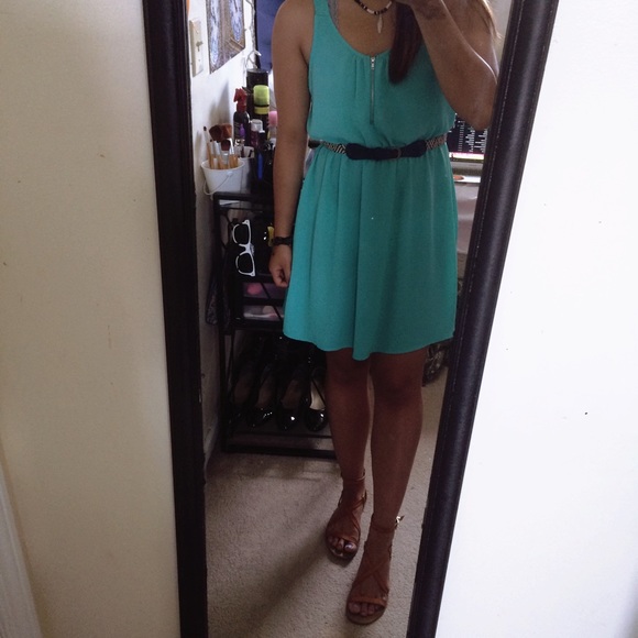 Simple turquoise dress