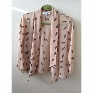Cream Chiffon Blazer/Kimono